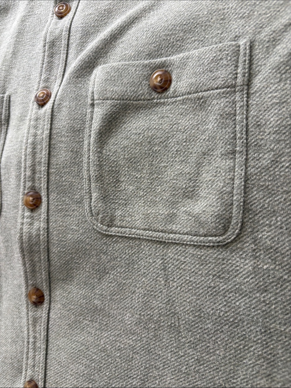 Marine Layer Pacifica Stretch Twill Overshirt - vetiver / sage - larger - Picture 6 of 10